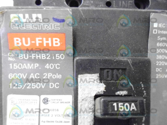 FUJI BU-FHB2150 CIRCUIT BREAKER 2P 150A *USED*