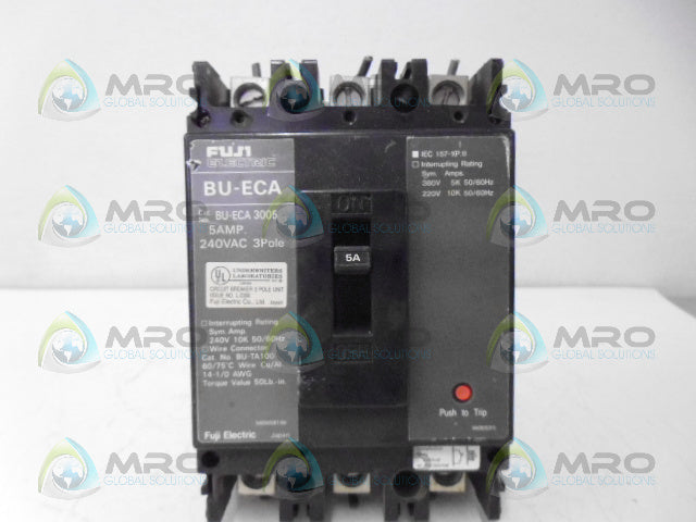 FUJI BU-ECA3005 CIRCUIT BREAKER 3P 5A *USED*