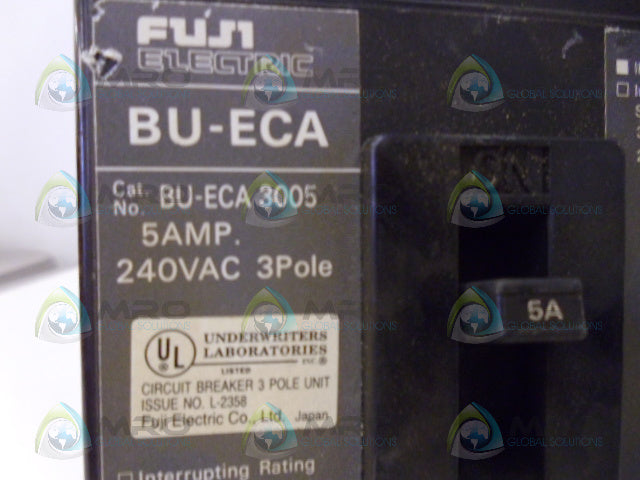 FUJI BU-ECA3005 CIRCUIT BREAKER 3P 5A *USED*