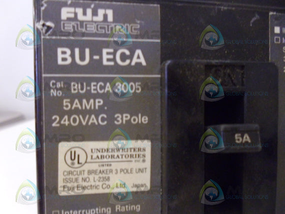 FUJI BU-ECA3005 CIRCUIT BREAKER 3P 5A *USED*