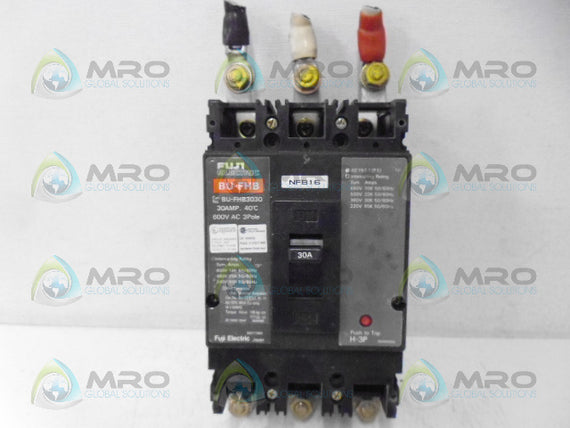 FUJI BU-FHB3030 CIRCUIT BREAKER 3P 30A *USED*