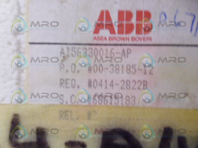 ABB AI56330016-AP AUXILIARY RELAY 125V *NEW IN BOX*