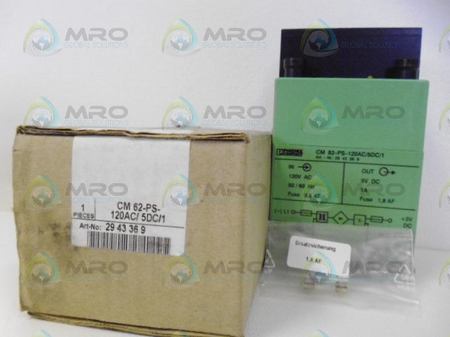 PHOENIX CM 62-PS-120AC/5DC/1 POWER SUPPLY *NEW IN BOX*