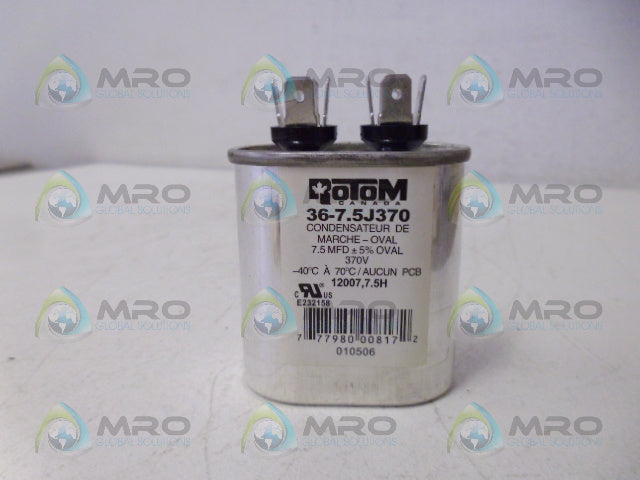 ROTOM 36-75J370 CAPACITOR *NEW IN BOX*