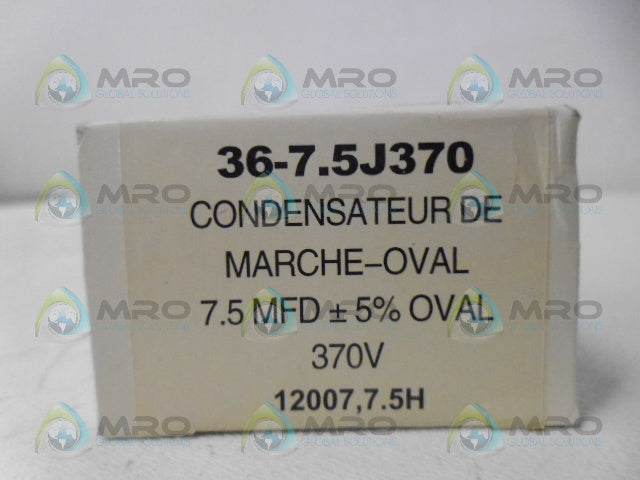 ROTOM 36-75J370 CAPACITOR *NEW IN BOX*