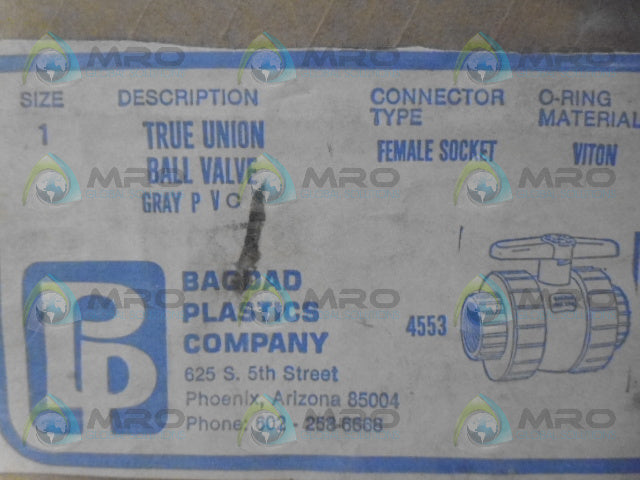 BAGDAD 4553 BALL VALVE *NEW IN BOX*