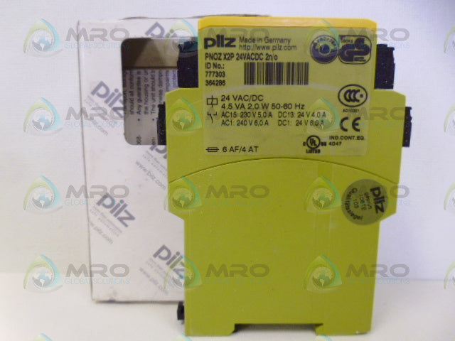 PILZ PNO-ZX-2P24VACDC-2N/0 SAFETY RELAY *NEW IN BOX*