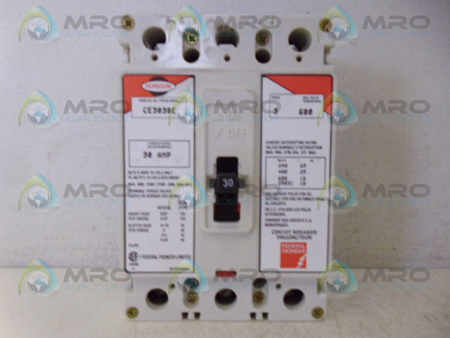 FEDERAL PIONEER CE3030E CIRCUIT BREAKER (AS PICTURED) *NEW IN BOX*
