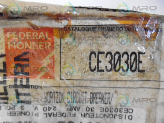 FEDERAL PIONEER CE3030E CIRCUIT BREAKER (AS PICTURED) *NEW IN BOX*