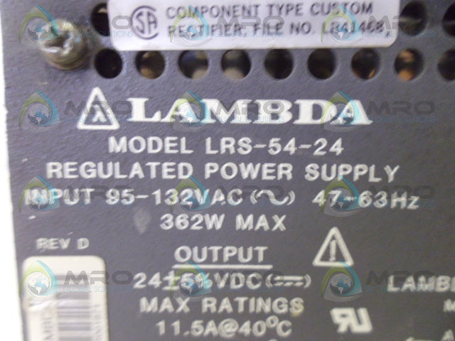 LAMBDA LRS-54-24 REGULATED POWER SUPPLY *NEW NO BOX*