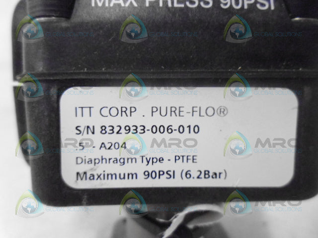 ITT PURE-FLO .5"-A204 DIAPHRAGM VALVE *NEW NO BOX*