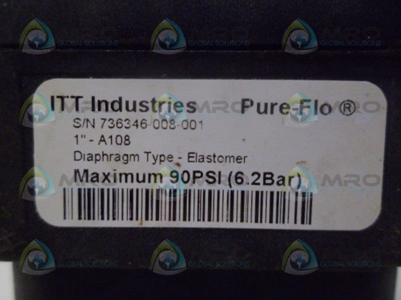 ITT PURE-FLO 1"-A108 DIAPHRAGM VALVE  NSNP