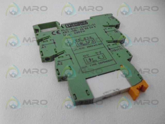 PHOENIX CONTACT PLC-BSC-230UC/21 TERMINAL BLOCK (AS PICTURED) *USED*