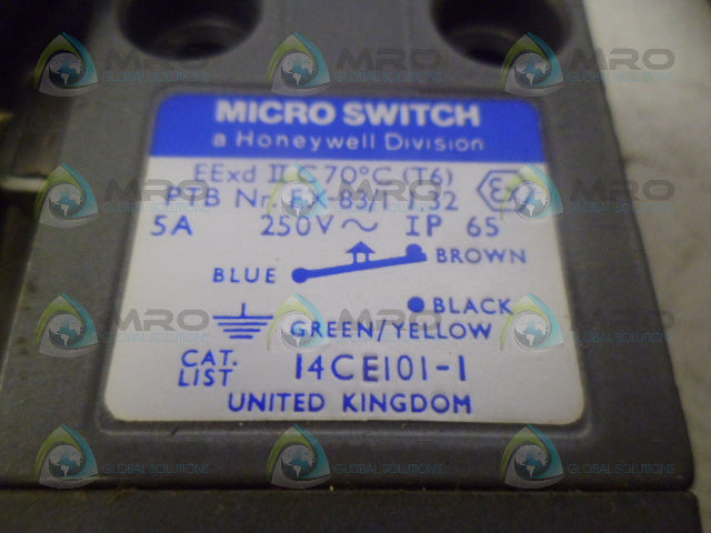 MICROSWITCH 14CE101-1 LIMIT SWITCH *USED*