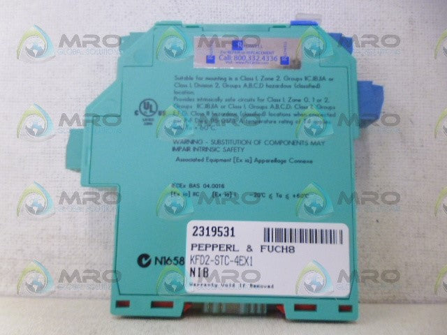 PEPPERL+FUCHS KFD2-STC4-EX1 TRANSMITTER POWER SUPPLY *NEW IN BOX*