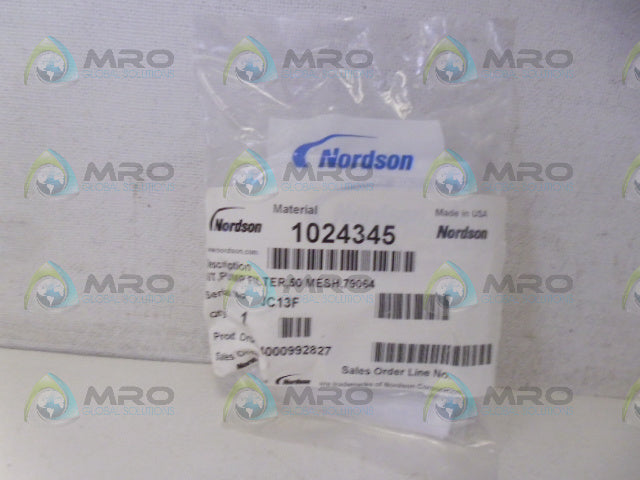 NORDSON 1024345 FILTER PUMP KIT *NEW IN FACTORY BAG*