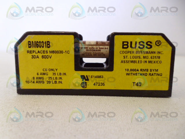 BUSSMAN BM6031B FUSE BLOCK *USED*