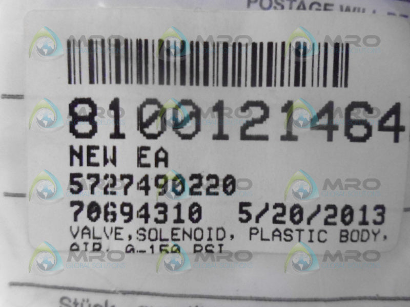 REXROTH 5727490220 5-WAY VALVE *NEW IN FACTORY BAG*