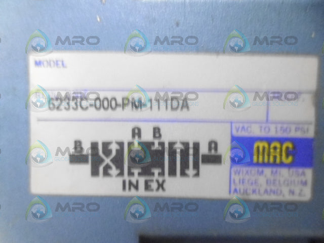 MAC 6233C-000-PM-111DA VALVE *USED*
