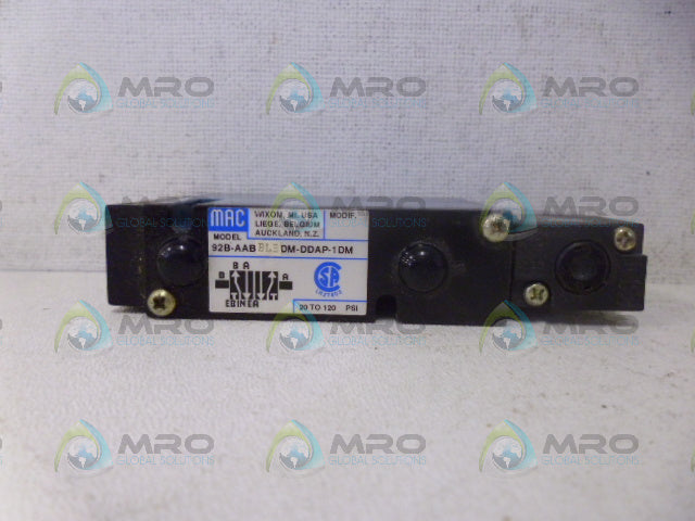 MAC 92B-AAB-BL3-DM-DDAP-1DM SOLENOID VALVE *NEW NO BOX*