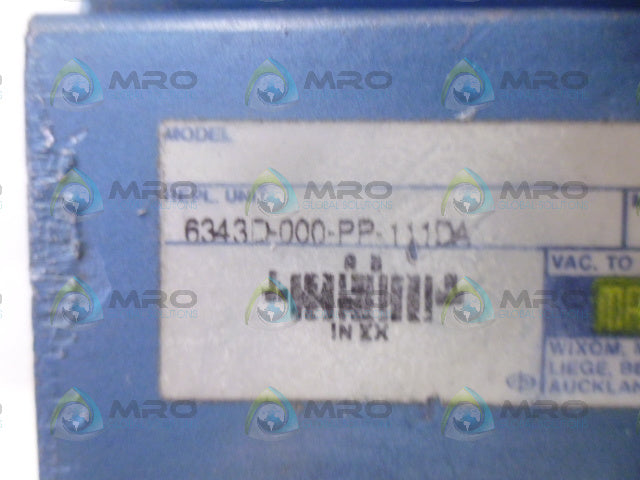 MAC 6343D-00-PP-111DA VALVE *USED*