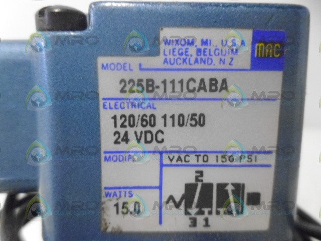 MAC 225B-111CABA SOLENOID VALVE *NEW NO BOX*