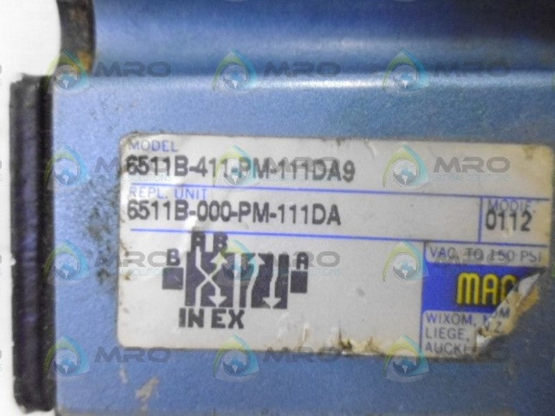 MAC 6511B-411-PM-111DA9 VALVE *REMANUFACTURED*