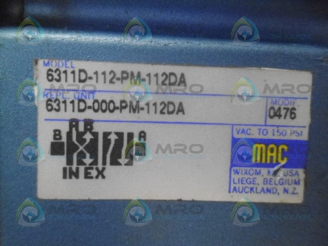 MAC 6311D-112-PM-112DA VALVE *NEW NO BOX*