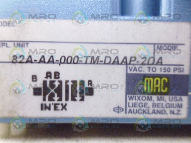 MAC 82A-AA-000-TM-DAAP-2DA SOLENOID VALVE *NEW NO BOX*