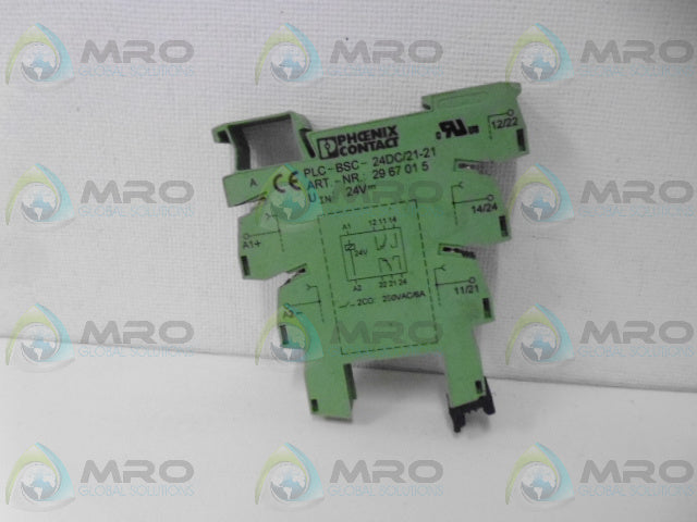 PHOENIX CONTACT PLC-BSC-24DC/21-21 TERMINAL BLOCK *USED*