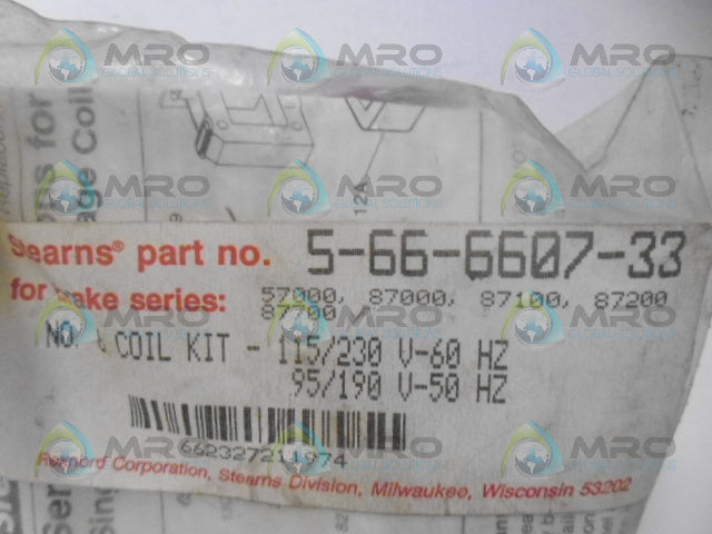 STEARNS 5-66-6607-33 COIL KIT *NEW IN FACTORY BAG*