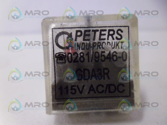 PETERS GDA3R SOLENOID CONNECTOR *NEW NO BOX*