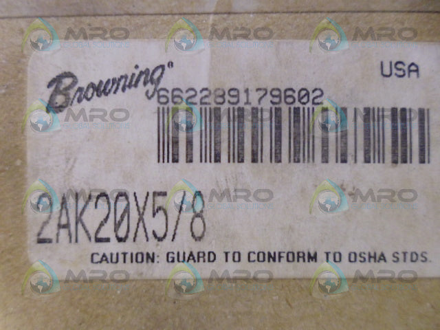 BROWNING 1031657 2AK20 V-BELT PULLEY 5/8" *NEW IN BOX*
