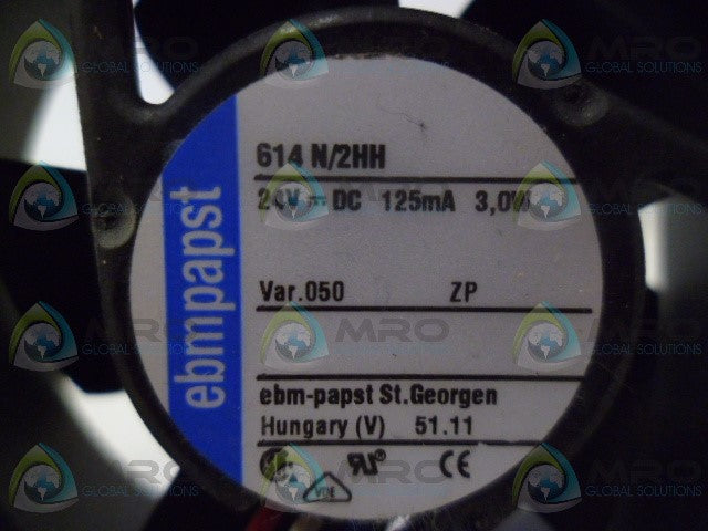 EBM PAPST 614 N-2HH FAN *NEW NO BOX*
