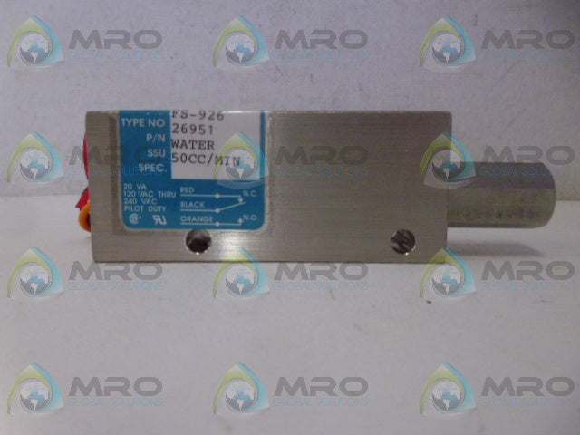 GEMS FS-926 SENSOR FLOW SWITCH *NEW NO BOX*