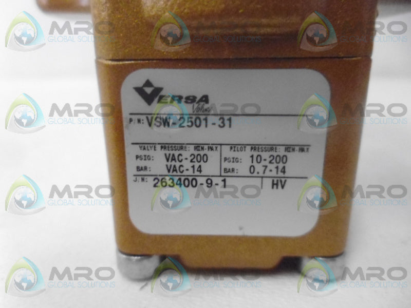 VERSA VSW-2501-31 VALVE  *NEW NO BOX*