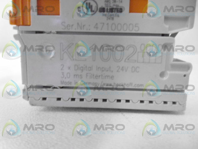 BECKHOFF KL1002 INPUT TERMINAL *NEW NO BOX*