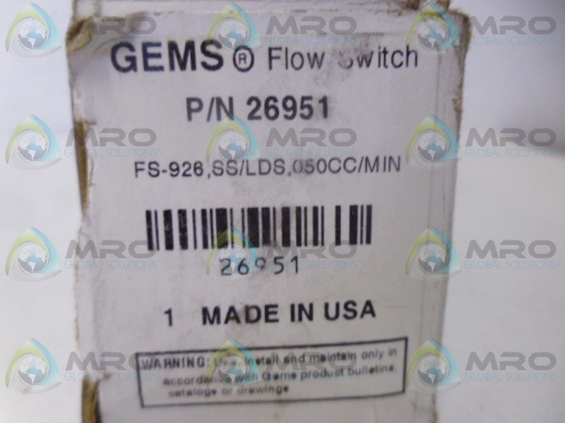 GEMS 26951 FLOW SWITCH *NEW IN BOX*