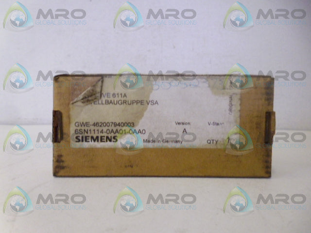 SIEMENS 6SN1114-0AA01-0AA0 PARAMETER BOARD *NEW IN BOX*