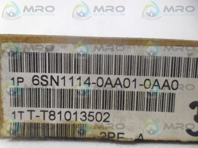 SIEMENS 6SN1114-0AA01-0AA0 PARAMETER BOARD *NEW IN BOX*