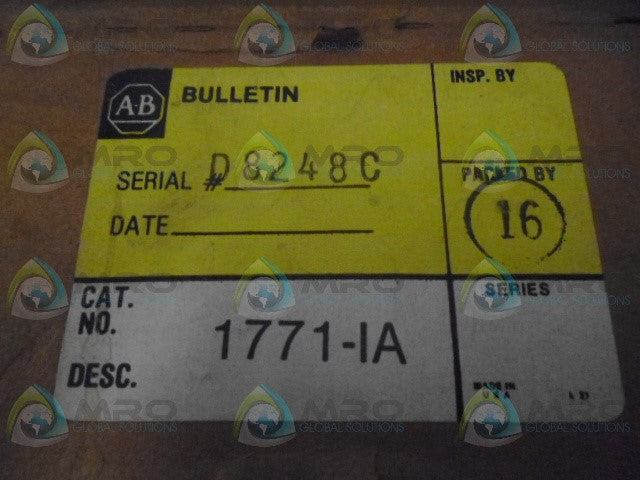 ALLEN BRADLEY 1771-IA INPUT MODULE *NEW IN BOX*