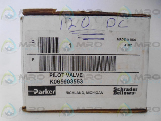 PARKER K065903553 PILOT VALVE *NEW IN BOX*