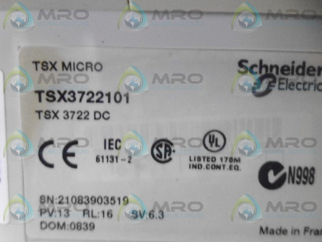 TELEMECANIQUE TSX3722101 3 SLOT RACK WITH POWER SUPPLY *NEW NO BOX*