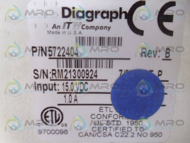 DIAGRAPH 5722404 PRINT HEAD *NEW IN BOX*