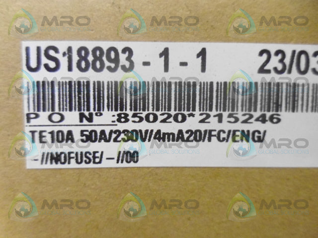EUROTHERM TE10A50A/230V/4MA20/FC/ENG/-//NOFUSE/-//00 CONTROLLER *NEW IN BOX*