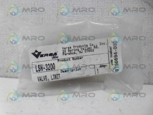 VERSA LSN-3200 LIMIT VALVE *NEW IN FACTORY BAG*