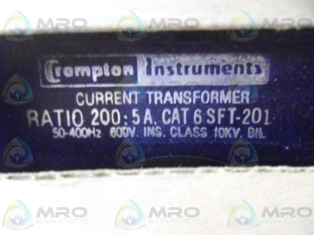 CROMPTON INSTRUMENTS 6 SFT-201 CURRET TRANSFORMER *FACTORY SEALED*