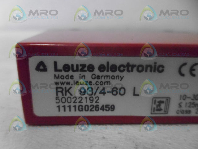 LEUZE ELECTRONIC RK93/4-60L ENERGETIC LIGHT SCANNER *NEW IN BOX*