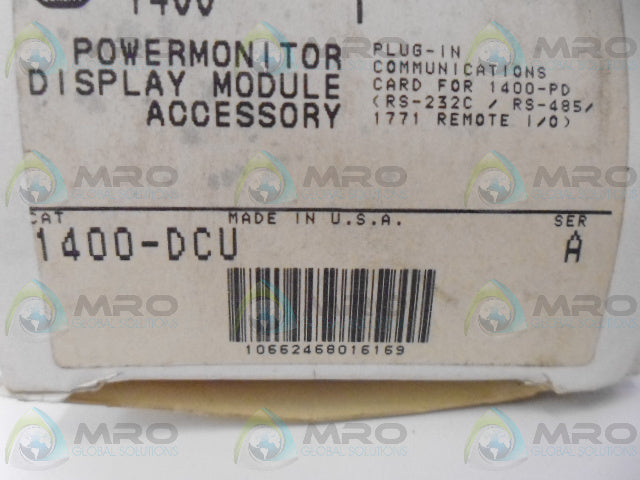 ALLEN BRADLEY 1400-DCU SER. A DISPLAY MODULE *NEW IN BOX*