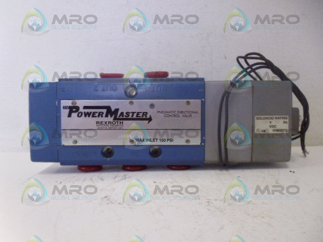 REXROTH PT44166-3100 PNEUMATIC DIRECTIONAL CONTROL VALVE *USED*